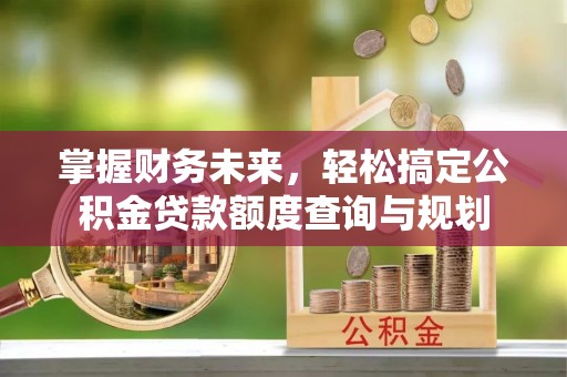 花莲掌握财务未来，轻松搞定公积金贷款额度查询与规划