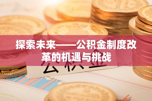 花莲探索未来——公积金制度改革的机遇与挑战