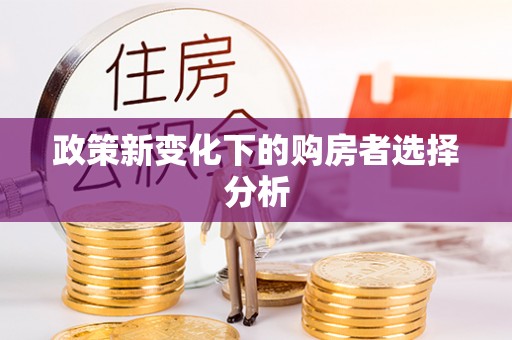 花莲政策新变化下的购房者选择分析