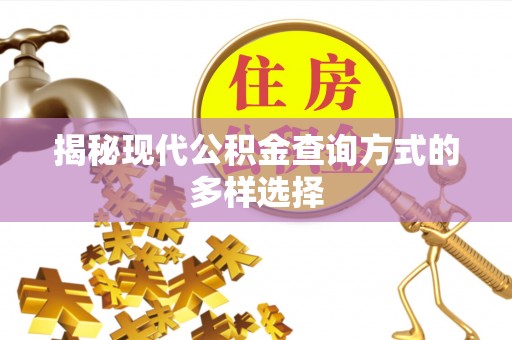 花莲揭秘现代公积金查询方式的多样选择