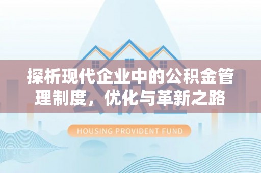 花莲探析现代企业中的公积金管理制度，优化与革新之路