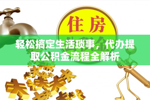 花莲轻松搞定生活琐事，代办提取公积金流程全解析