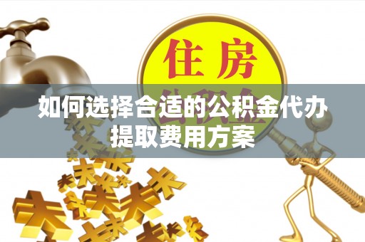 花莲如何选择合适的公积金代办提取费用方案