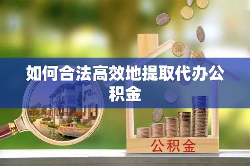 花莲如何合法高效地提取代办公积金