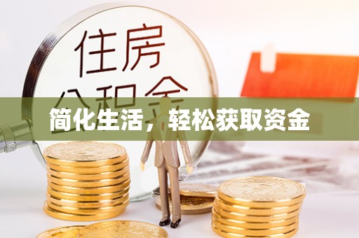 花莲简化生活，轻松获取资金